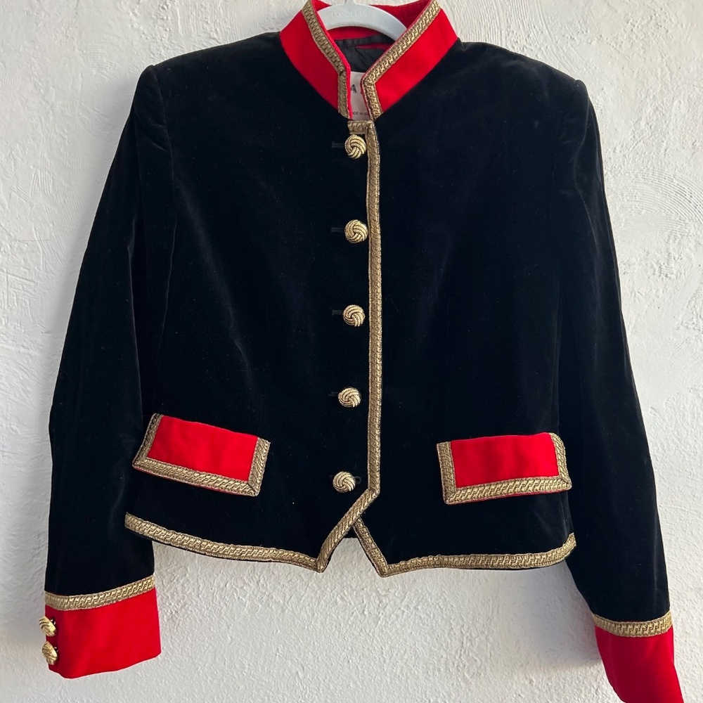 Jaeger Military Style Velvet Jacket